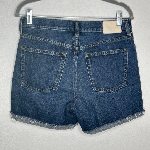 Everlane The Denim Short Womens 28 Organic Cotton Distressed Roll Cuff Blue Jean - Picture 2 of 11